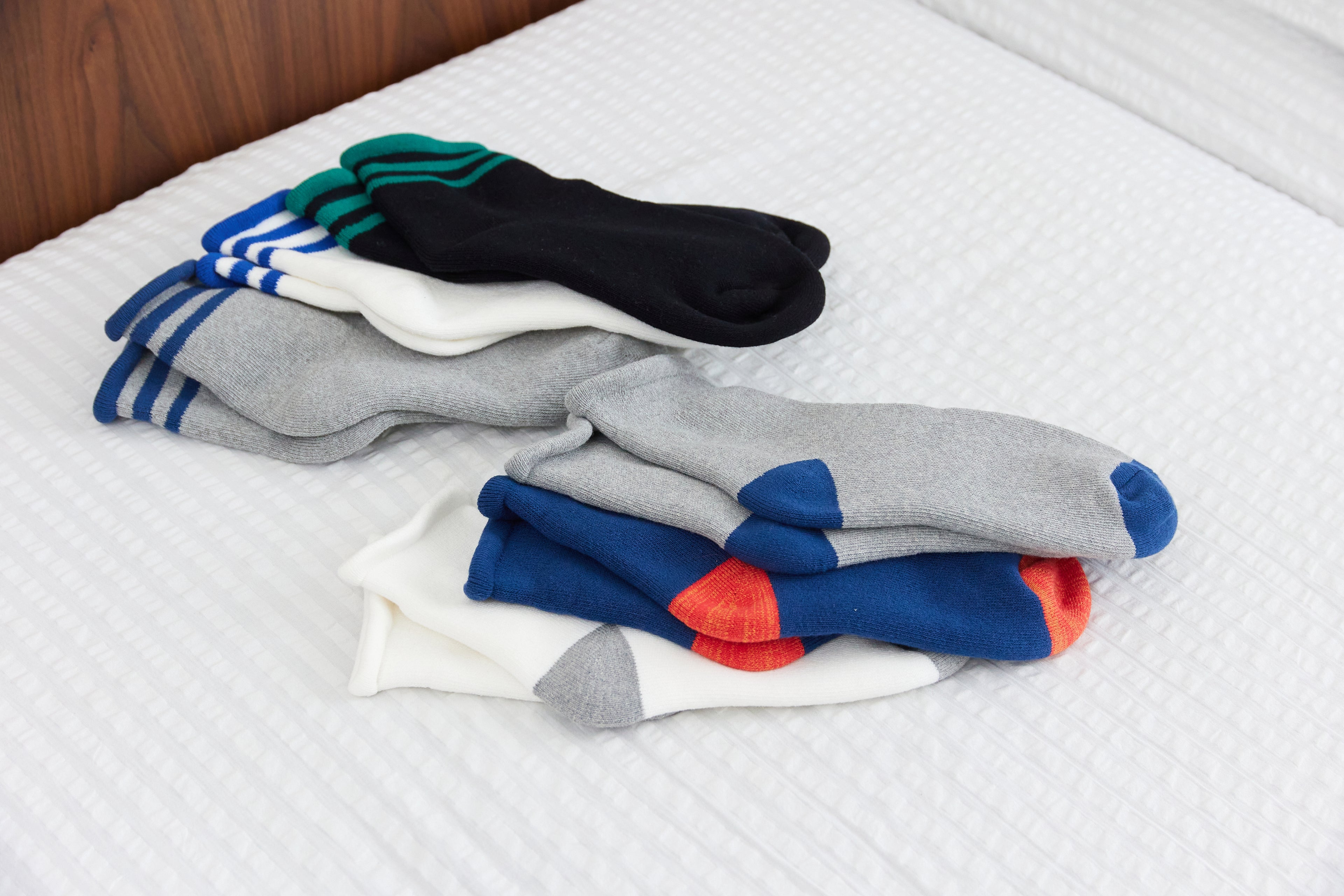 ゆっくり編み立てたもちふわ靴下