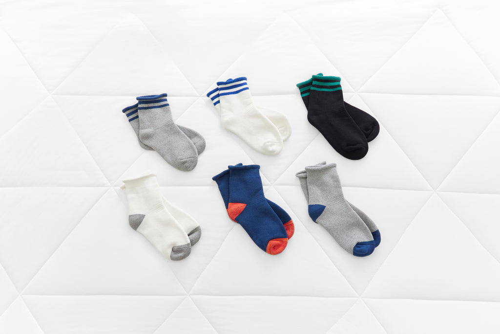 ゆっくり編み立てたもちふわ靴下