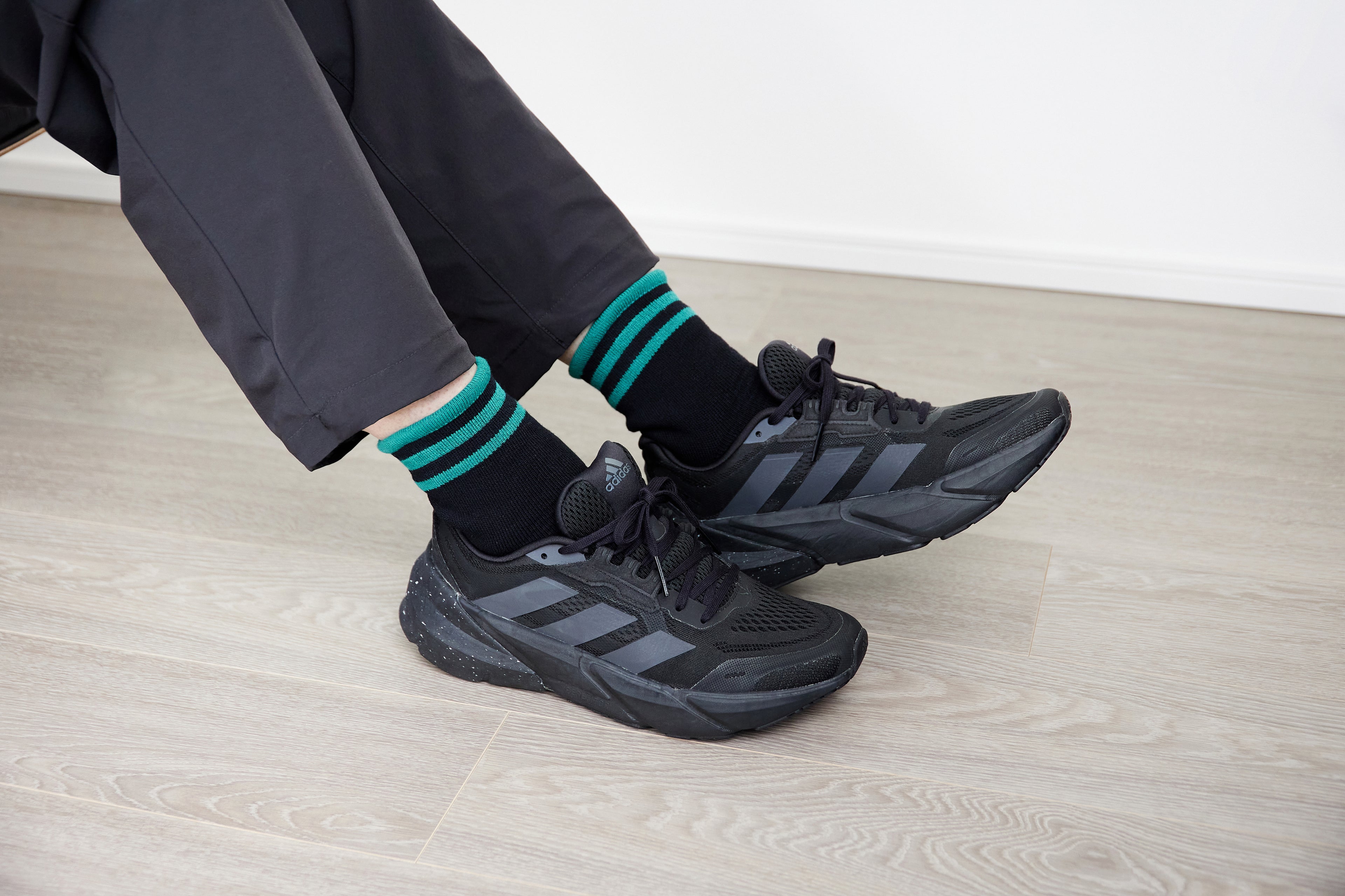 ゆっくり編み立てたもちふわ靴下