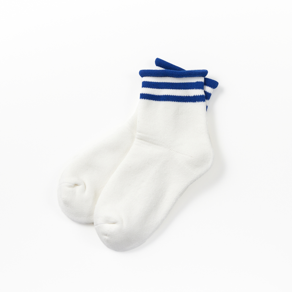 ゆっくり編み立てたもちふわ靴下