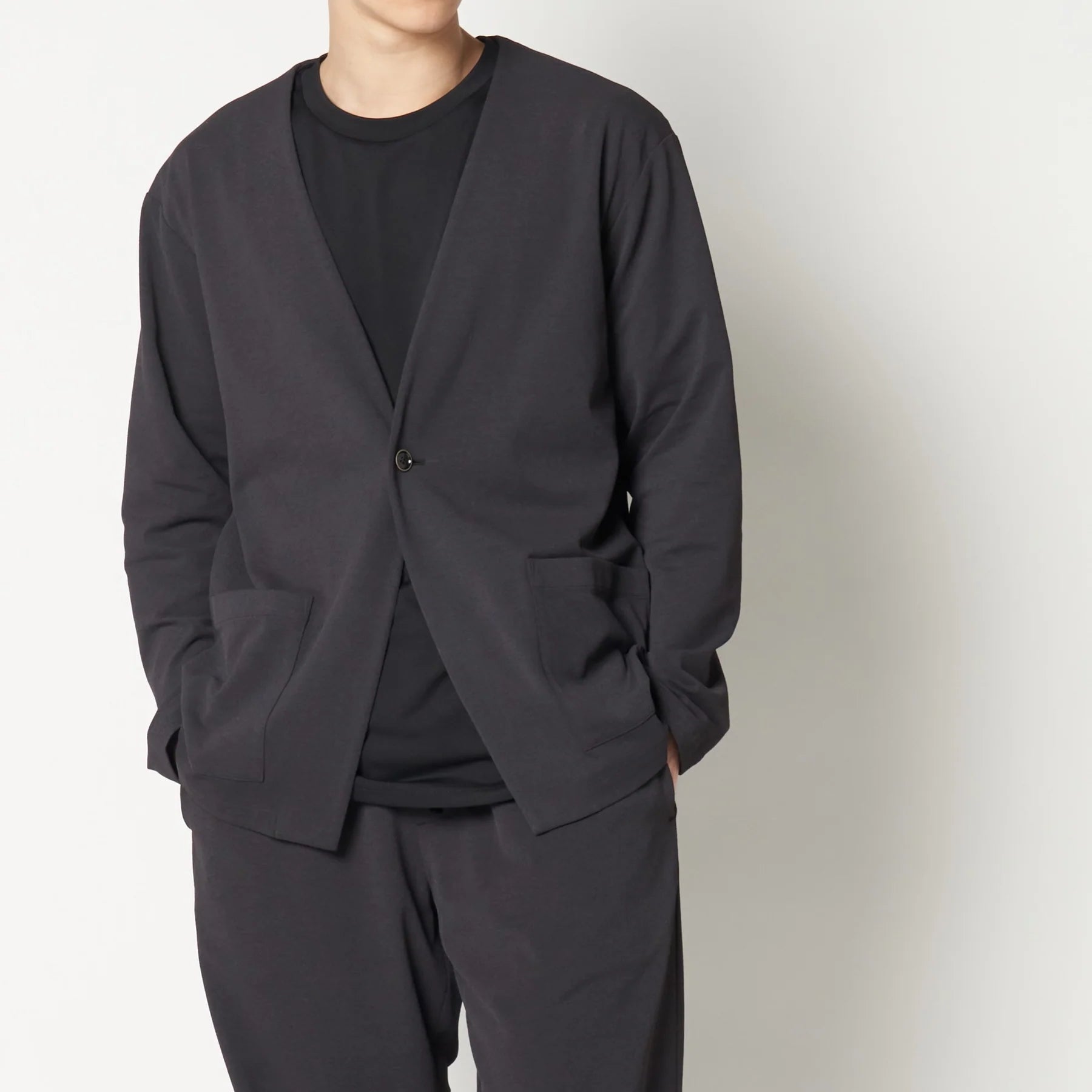 MOON-TECH pile カーディガン　ジャケット ネイビー L MOON-TECH® PILE Cardigan JACKET – Super Normal